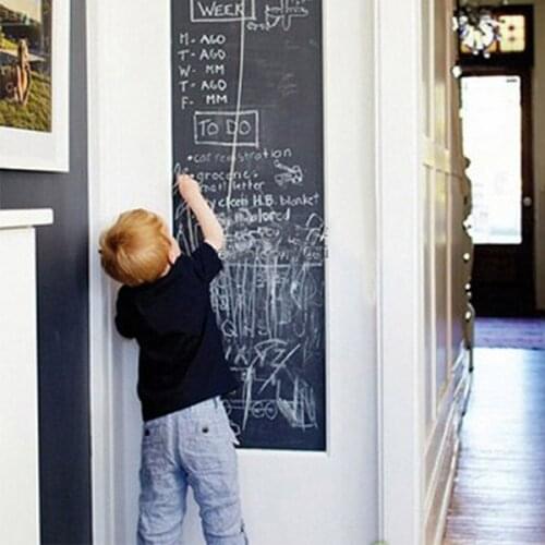 BornIsKing 45x200cm Chalk Board Blackboard Stickers Vinyl Draw Decor Mural Decals Art Chalkboard Wall Sticker for Kids Rooms