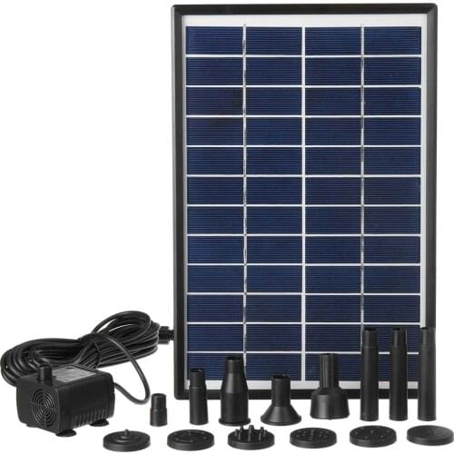 Water Pump 6W 500L/H Solar Power Panel Garden Landscape Floating Fountain Artificial Outdoor Fountain Home Decoration Pump Set