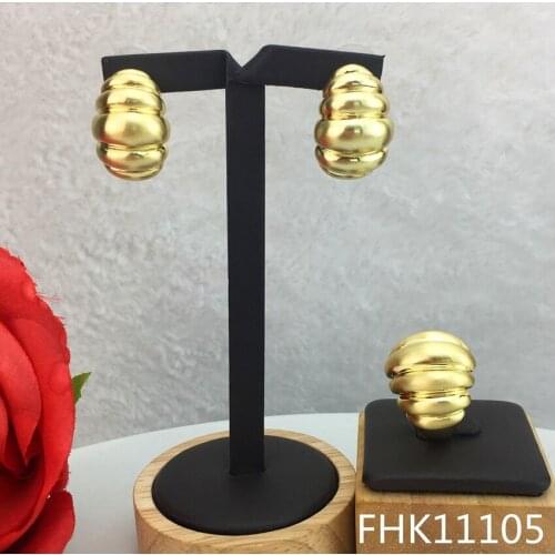 Yuminglai FHK11105 Russian Elegant Classic Design Trendy2pcs Luxury Jewelry Sets Earrings & Ring Jewelry Sets