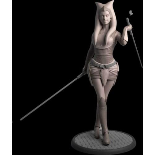 1/18 10mm 1/24 75mm Resin Model Mandalorian Ahsoka Figure Unpainted Unassembled RW-098