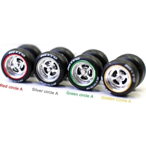 1/64 Alloy Wheel Sub-model Toy Mold Modified Wheel Tire Wheel Dice Construction Train Accessories Sand Table Production 4pcs