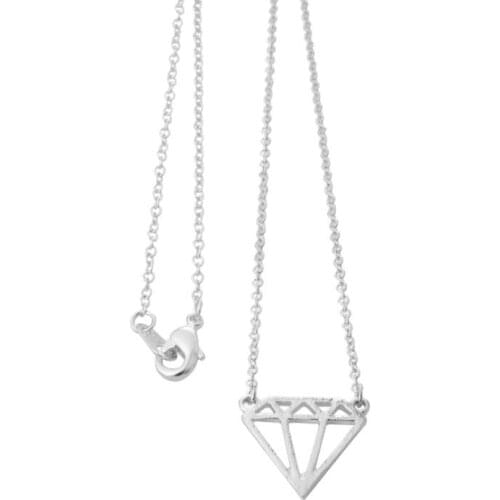 10Pcs/lot 2016 Wholesale Metal Unique Charm Jewelry Gold Flat Triangle Shaped Necklace Pendant Necklaces for Women