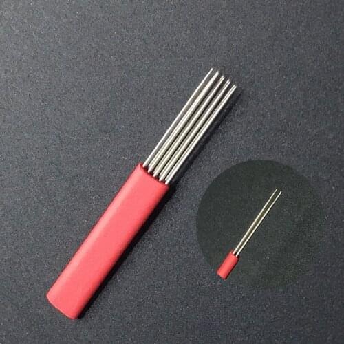 100 Double Row 9 Microblading Needle Stainless Steel Tattoo Needles for Manual Pen Fog Blade for Permanent Makeup Eyebrow