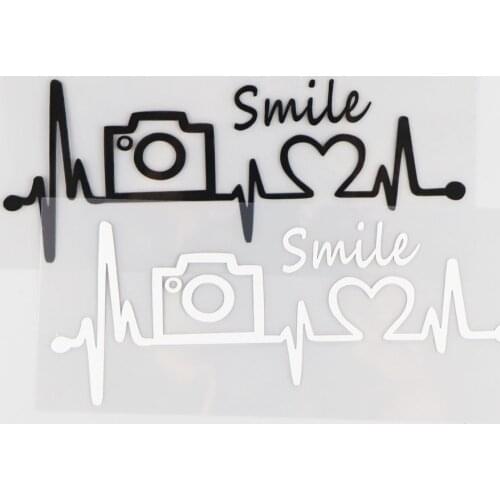 17.3CM*6.8CM Smile Car Sticker Personalized Classic Vinyl Car Body Accessories