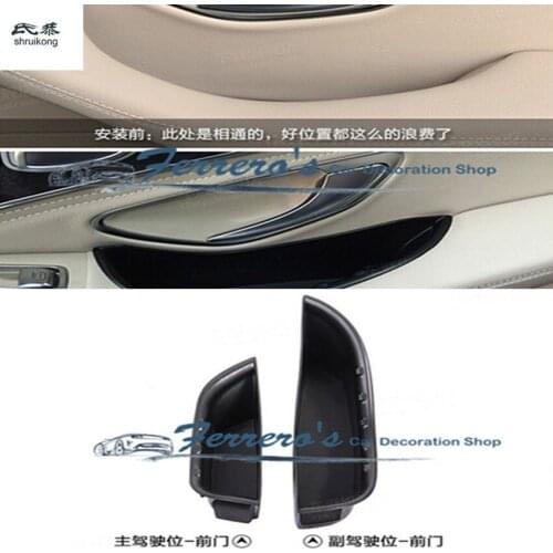 Free shipping 2pcs/lot for Mercedes Benz 2015-2016 C-class C180L C200 C260L the front door store content box decoration