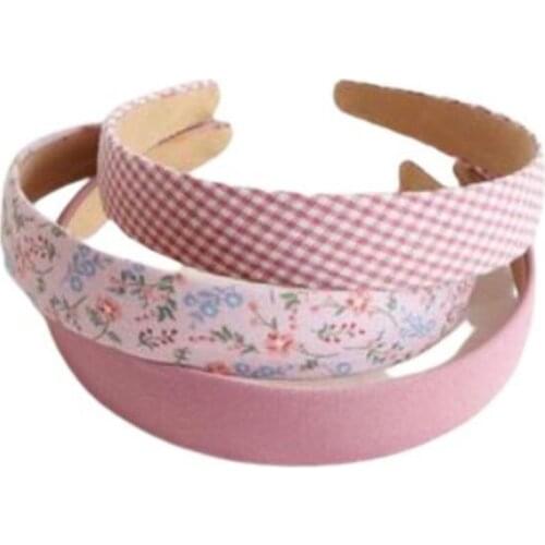 3 Pieces Korean Hair Band Flower Hair Band Plain Floral Hairband Decoration Hairband Accessories For Women