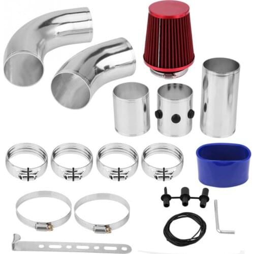 76mm 3inch Aluminium Universal Car Cold Air Injection Intake Filter System Hose Pipe Tube Kit Car Accessories