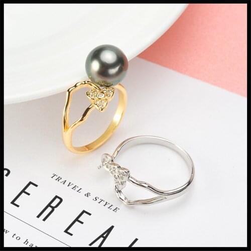925 silver fine jewelry accessories wholesale diy handmade unique semi mount ring settings pearl jewelry making for women