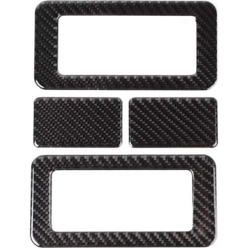 Carbon Fiber Car Rear Seat Switch Cover for Jeep Wrangler JK 2011-2017 Seat Adjust Switch Decorative Cover