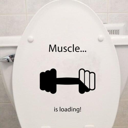 Fitness Cartoon Fashion Home Decor Wall Decal Toilet Sticker Vinyl 6WS0187