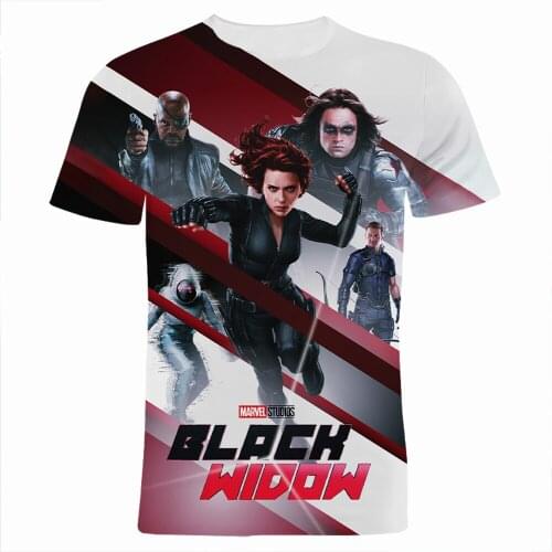Oversized T-shirt Men Marvel Black Widow 3D Print Cool Boy Girl Kids Tee Shirts Short Sleeve Summer Women Tee Tops