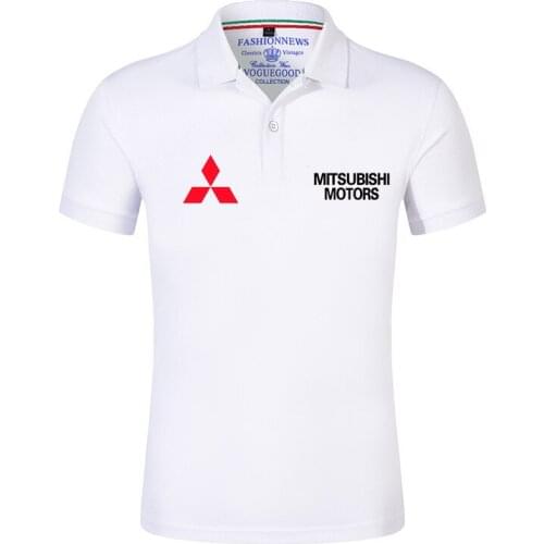 2021 Summer Mens Mitsubishi Car Logo Polo Customize Tshirts Unisex Print Hip Hop Sport Tops Shirts Cotton Fashion Short Sleeves