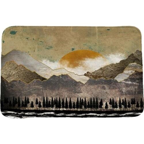 Mountain Range Mountains Creative Printing Carpets and Rugs for Bedroom Living Room Carpet Kitchen Bathroom Anti-Slip Floor Mats