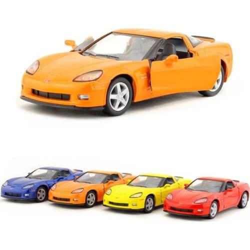 KINSMART Diecast Metal Model/1:36 Scale/2007 Chevrolet Corvette Z06 Super Car/Pull Back Toy for childrens gift or Collection