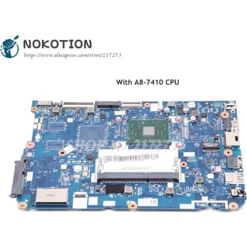 NOKOTION For Lenovo Ideapad 110-15ACL Laptop Motherboard 5B20L72714 DG520 NM-B051 with A8-7410 CPU DDR3