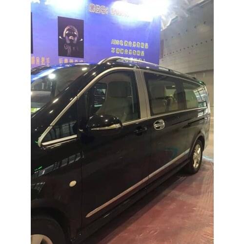 Stainless steel car window frame trim Window Sills Protector Cover Strips For Mercedes Benz V-Class V220 V250 V260 VITO W447