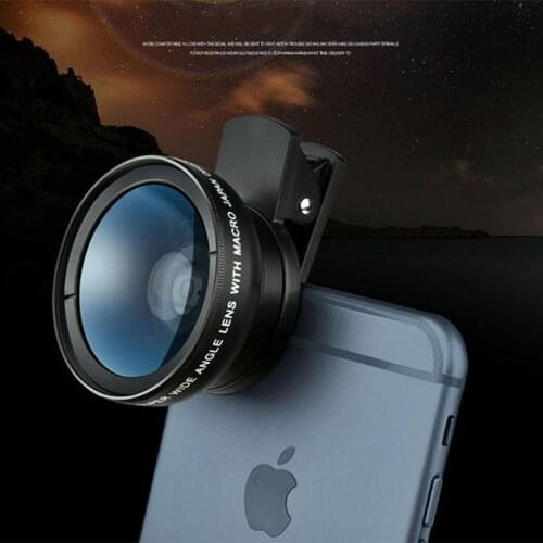 Mobile Phone Lens 0.45x Ultra-Wide Angle Macro Lens Phone Universal Clip High-Definition Wide-Angle Lens SLR
