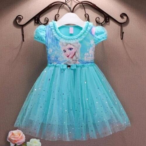 Girl Dresses Summer Baby Kid Princess Anna Elsa Dress Snow Queen Cosplay Costume Party Children Clothing New Years