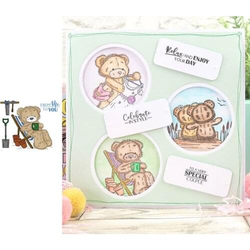 Animal A Bear Cub Resting In A Chair Transparent Clear Silicone Stamp/Seal For DIY Scrapbooking Decor Cards New 2020