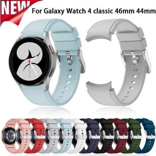 Silicone Watchbands for Samsung Galaxy Watch 3 41mm/Watch 4 40MM/44mm Bracelet Smart Sport Strap For galaxy watch 4 classic 46mm