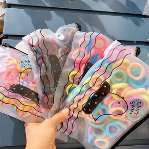 100pcs Girls Elastic Hair Bands Rubber Band Kids Hair Accessories for Women Hair Tie Hair Ring Rope Scrunchies Headwear