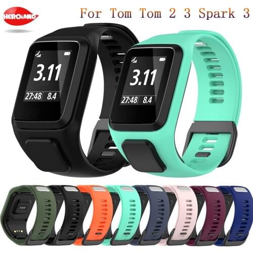 Hot Silicone Replacement Wristband Watch Band Strap For TomTom Runner 2 3 Spark 3 GPS Sport Watch Tom 2 3 Series Soft Smart Band