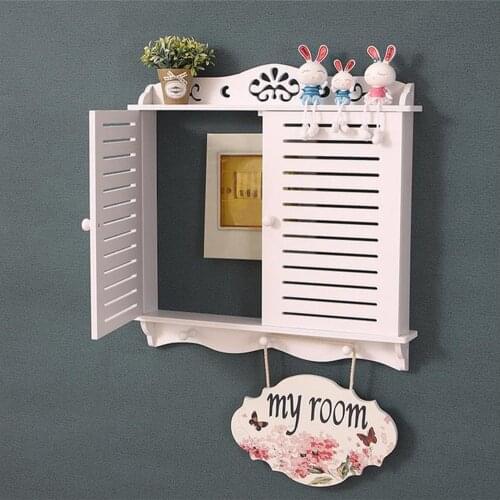 Nordic Electric Meter Occlusion Box Simple Hollow Carved Wall Ornament Frame Home White PVC Board Distribution Box