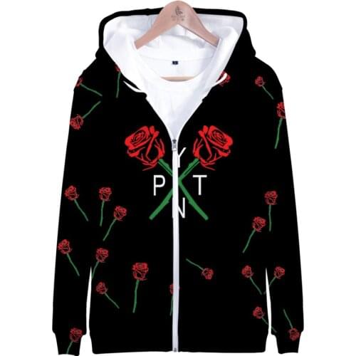 Payton Moormeier Zip-up Hoodies Fashion Autumn Adult Kids Zipper Casual Sweatshirts Roses Surround 3D Hip Hop Hooded