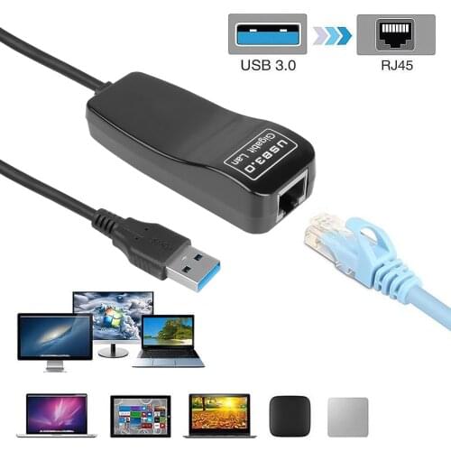 USB 3.0 to Gigabit Ethernet RJ45 LAN (10/100/1000) Mbps External Network Card LAN Adapter Chip AX88179 For PC Laptop Win Adapter