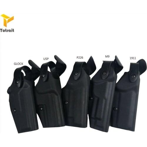 Totrait Military Army Tactical Safa Holster M9 GL17 1911 USP P226 Gun Carry Case Right Hand Quick Drop Gun Belt Holster