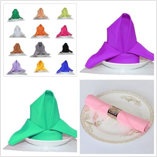 High Quality 48×48cm Polyester Yellow Napkin Hotel Napkin Table Napkin