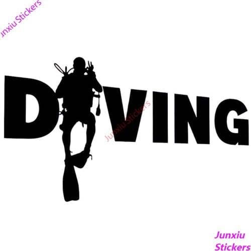Funny New Fashion Diver Diving Car Sticker Motorcycle Decal Accessories PVC 15cm X 9cm