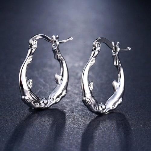 Women Earrings Multi Color Fish Type Silver Plated Earrings Fashion Simple Wedding Earrings Specially Designed For Women Jewelry