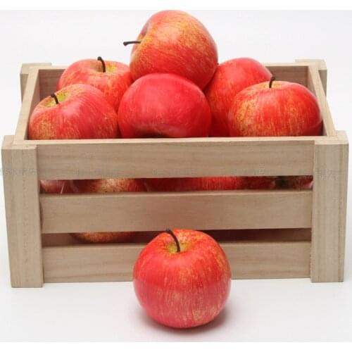 10pcs Plastic Fruit Green Red Apple For Wedding Decoration Shop Display Fake Fruits Teaching Aids Fruits Artificial Apples