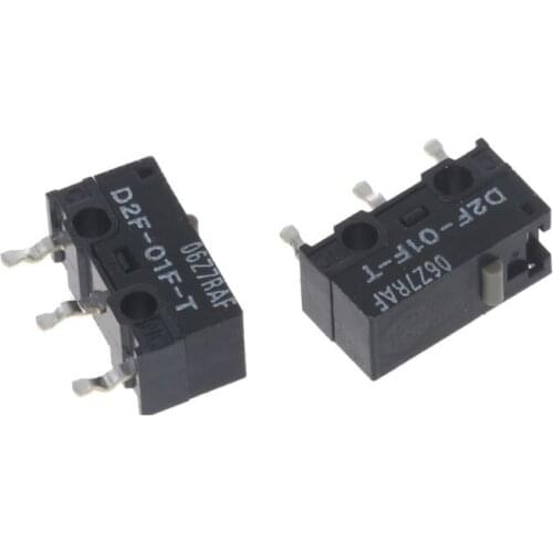 2Pcs Original OMRON Mouse Micro Switch D2F-01F-T Gray Dot for Logitech RAZER