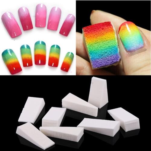 20Pcs Nail Gradient Sponge Sanding Block Nail Painting Nail Art Decoration Design Tools Manicure Dotting Blooming Sponge
