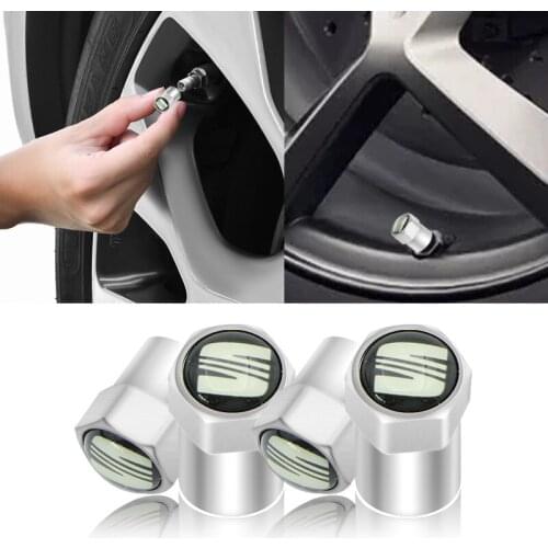4pcs Metal Car Wheel Tire Valve Core Cover Caps for Seat Leon Ibiza Alhambra Niva Kalina Priora Granta Largus Automobile goods