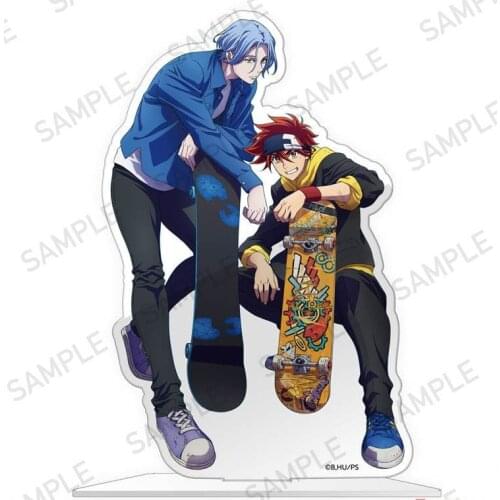 Anime SK EIGHT SK8 the Infinity REKI Snow Langa Sports Skateboard Acrylic Stand Figure Model Plate Desktop Cake Decor Cosplay