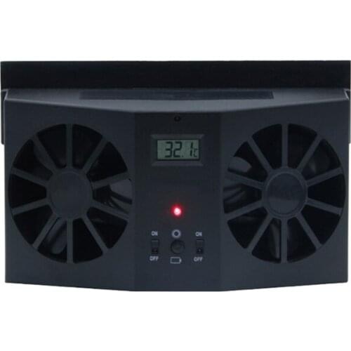 Car Solar Powered Exhaust Fan Auto Ventilation Fan Eco-friendly Dual-Mode Power Supply High-Power Car Gill Cooler Portable