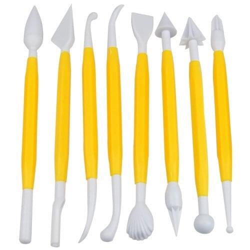 Free Shipping 8pcs Cake Fondant & Gumpaste Decorating Modeling Tools Set 16 Designs Sugar Craft Gum Paste Flower Modelling Mold