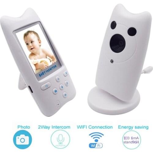 2.4GHz Wireless Digital Baby Monitor with 2-Way Intercom 6 lullabies for Parent & Baby Unit Playing Eco Mode to Energy Saving