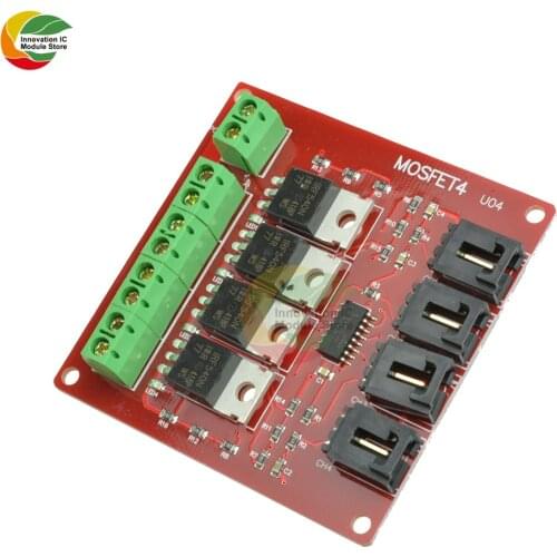 Four Channel 4 Channel Way Route MOSFET Button IRF540 V4.0 MOSFET Switch Module for Arduino DC Motor Drive Dimmer Relay Board