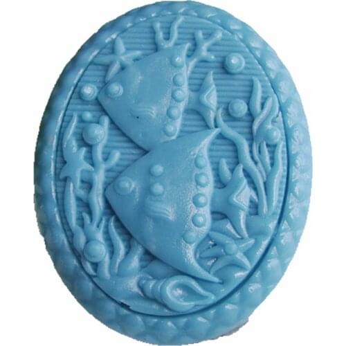 Seabed Fish Mould S435 Craft Art Silicone 3D Soap Mold Craft Molds DIY Handmade Candle Molds