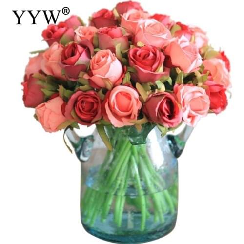 Rose Artificial Flower Flores Artificiales Hand Bouquet Diy Wreath Flowers Dried Flowers Sztuczne Kwiaty Wedding Supplies