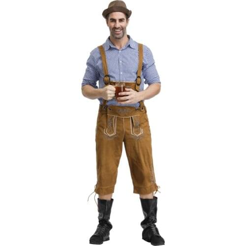 Mens Oktoberfest Costume Set Bavarian Oktoberfest German Festival Beer Cosplay Adult Size Halloween Costumes