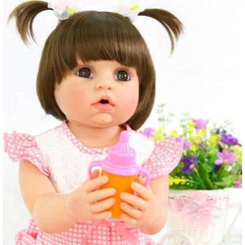 Bebes reborn adorable girl dolls 56cm full vinyl silicone reborn baby dolls can bathe princess toddler newborn baby doll gift