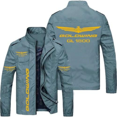 2021 Autumn New Men‘s Jackets Honda Goldwing Logo Print Jacket Winter Women Windbreaker Work Clothes Fashion Bomber Jacket M-6XL