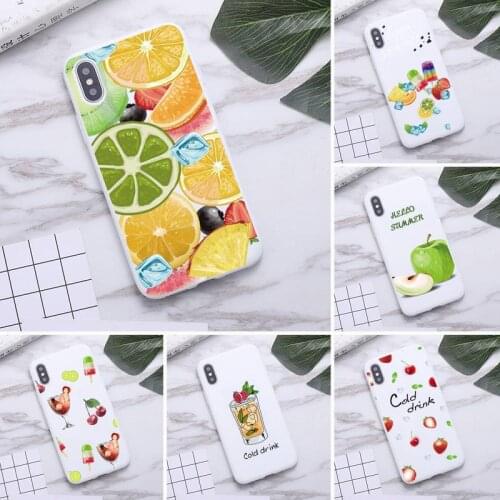 Summer ice fruit Phone Case for iPhone 11 Pro Max X XR XS 8 7 6s Plus Candy white Silicone Cases