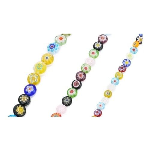 Liuli Stone Beads 6/8/10mm flower Round Beads for Jewelry Making Diy Bracelet df3s