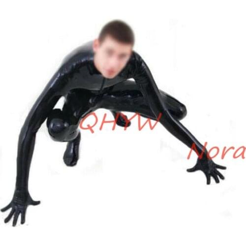 Nature Sexy Latex Man Body Catsuit with front zippers alice in wonderland costume adult cosplay costume anime cosplay